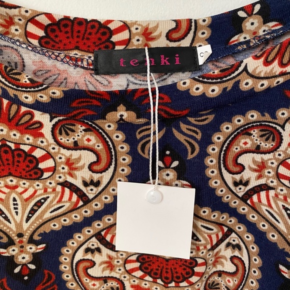 Tenki Multicolor Paisley Long Sleeve Bodycon Dress - Picture 4 of 5